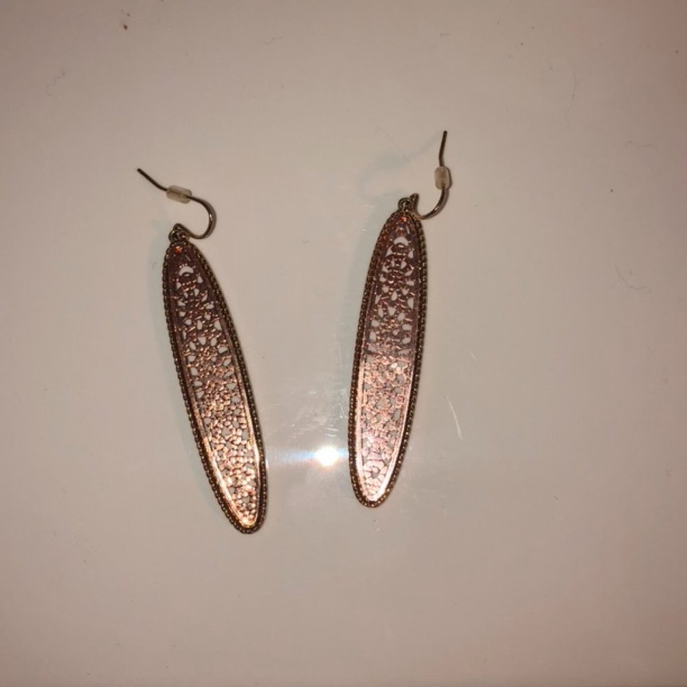 Lizard Thicket Drop Earrings - Rose Gold
